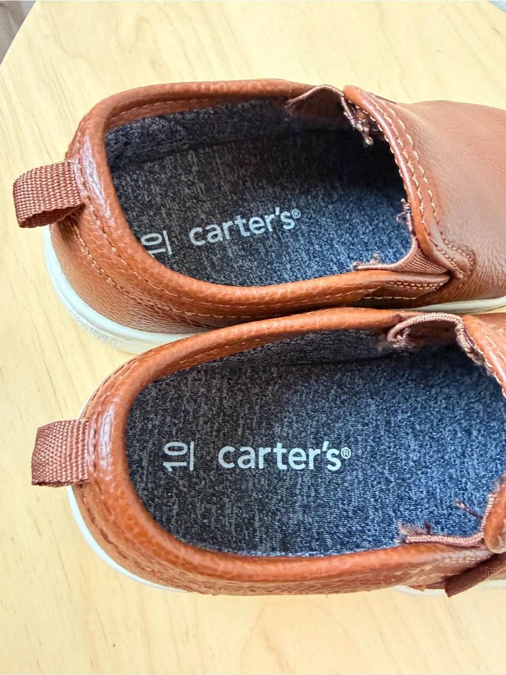 Carter's Brown Slip-On Dress Shoes for Kids